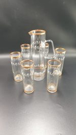 Karanfil desenli meşrubat bardağı ve sürahisi - Görsel 6