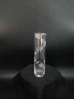 Altın Yaldızlı ve Kumlama Gül Desenli Vazo