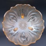 Hitit Motifli Bal Rengi Ayaklı Meyvelik