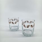 Lale desenli 2'li viski bardağı