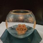 Altın dekoratif fanus obje